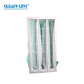 Green F6 M6 Class 60-65% Medium Efficiency Pocket Air Filter Bag Filter 97% Arrestance